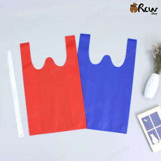 ถุงผ้าสปันบอนด์ ทรงเสื้อกล้าม ถุงผ้าใส่ของ (แพ็ค 25 ใบ , Size S M L)