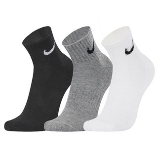 ถุงเท้า Nike Everyday Cushioned Socks 3PK แพค 3 คู่ [ลิขสิทธิ์แท้ NIKE Thailand][ SX7667 964 ]