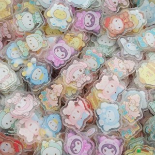 DIY - แผ่นอะคริลิค (Acrylic) ไซส์จิ๋ว 2 cm ลาย ซานริโอ้ (Sanrio) V.5 คละลาย 50 ชิ้น