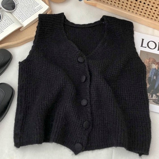 MOST🗼Tokyo knit vest เสื้อกั้กไหมพรมถัก ผ้านุ่มฟู