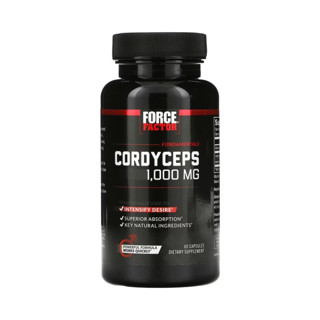 💊Force Factor Cordyceps, 500 mg(60 Capsules) ถั่งเช่า ชนิดแคปซูล เสริมสมรรถภาพทางเพศ