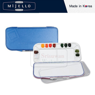 MIJELLO MWP-3018 Fusion18 จานสีน้ำ 18 ช่อง Watercolor palettes Fusion จานสี ฝายาง น้ำเงิน มิเจลโล