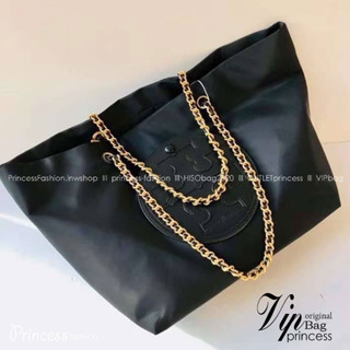 TORY BURCH Ella Chain Tote 32cm / TORY TOTE NYLON BAG  พร้อมส่ง 4 สี กระเป๋าสะพายทรงโท้ท จุของได้เต็มที่ น้ำหนักเบา