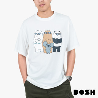 DOSH OVERSIZED SHORT SLEEVE T-SHIRTS  WE BARE BEARS เสื้อยืดโอเวอร์ไซส์FBBMT5045-OW