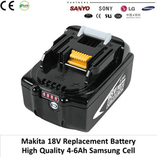 Makita Battery Replacement 18V BL1820, BL1840B, BL1860B แบตเตอรี่ใช้กับเครื่องมือไร้สาย Makita (แอมป์แท้)