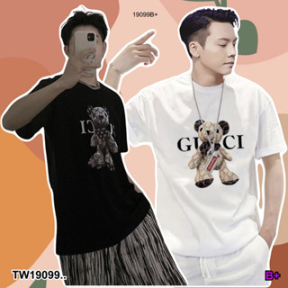 TwinsShopVip💗พร้อมส่ง TW19099 เสื้อคอกลม งานสกีน ..