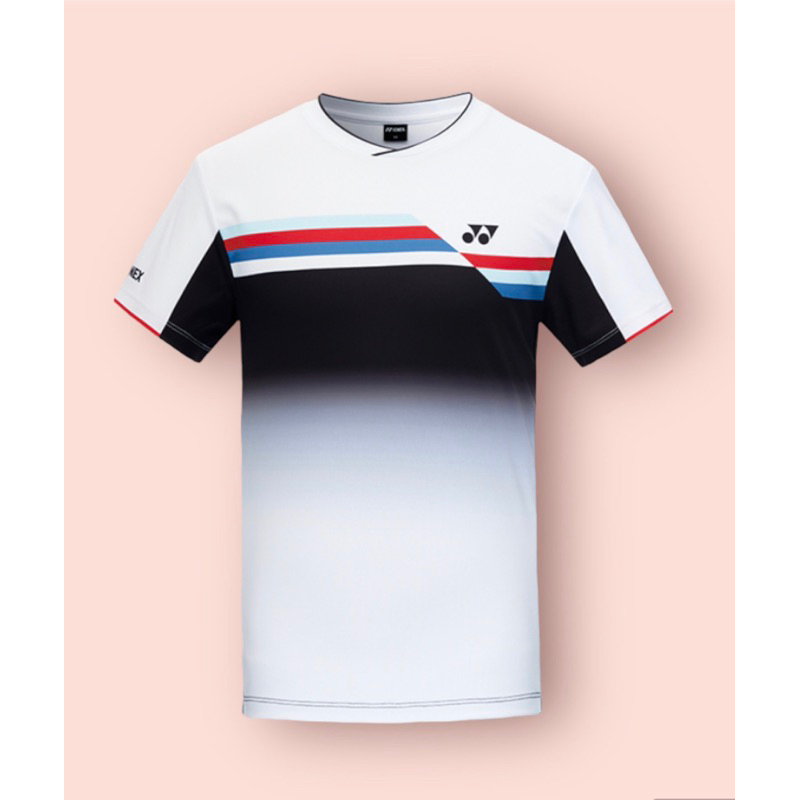 เสื้อ​แบดมินตัน​ขาว คาดดำ สไตล์​เกาหลีมี​ทั้ง​ชาย​และ​หญิง