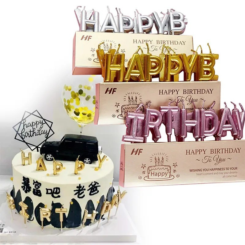 ส่งจาก กทม ร้านไทย (ส่งของทุกวัน) เทียน  HAPPY BIRTHDAY เทียนวันเกิด เทียนสำหรับเค้กวันเกิด อ่านรายละเอียดก่อนสั่งซื้อ - รูปที่ 3