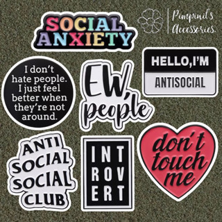 ʕ •ᴥ•ʔ ✿ พร้อมส่ง : เข็มกลัดเซ็ทแอนทีโซเชียลโซเชียลคลับ | Anti Social Social Club Enamel Brooch Pin Set.