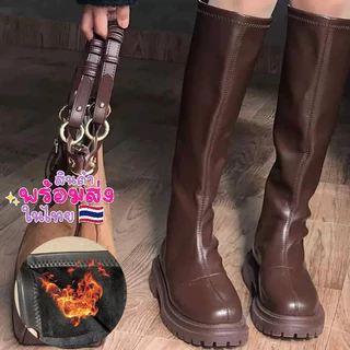 รองเท้าบูทยาวใต้เข่าคลาสสิคหนังนิ่ม01 พร้อมส่ง 36-42🚚💨