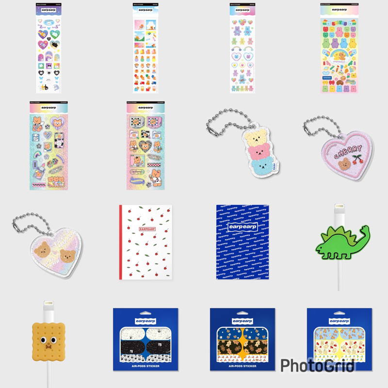 [พร้อมส่ง] 🇰🇷 earpearp sale sticker airpods1/2 sticker notebook keyring