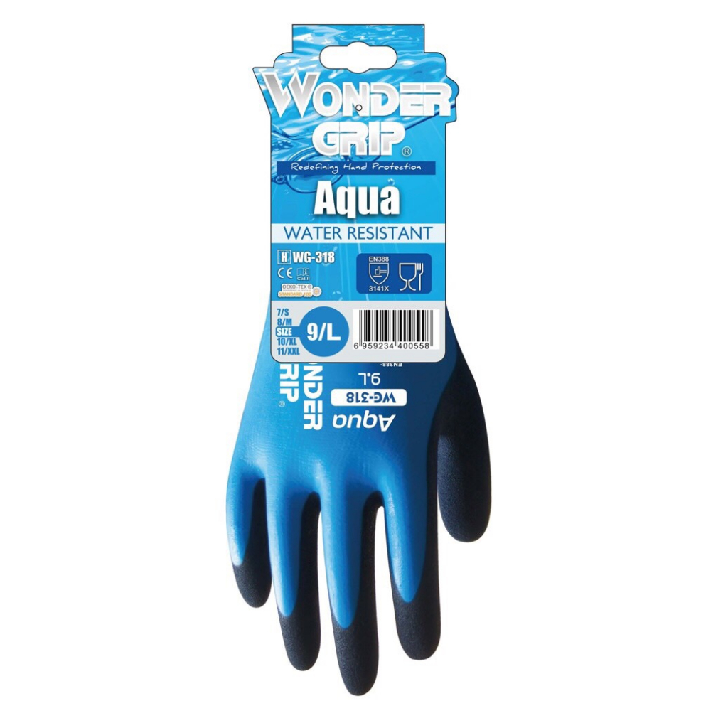 ถุงมือกันน้ำ แบบกระชับ Wonder Grip WG-318 Aqua