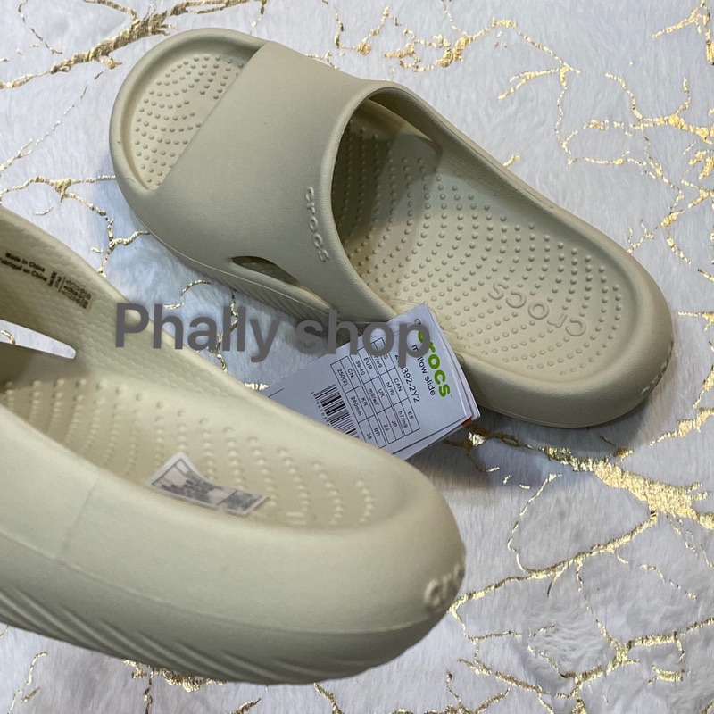 CROCS รุ่นใหม่ นุ่มมาก Mellow Slide ทรงยอดฮิต นุ่มมากๆ รองเท้า คร็อคส์ ใส่แท้ ได้ทั้งชายหญิง งานป้าย
