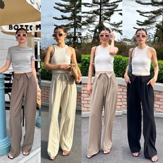 Maynita - Folded waist pants กางเกงขายาวผู้หญิง