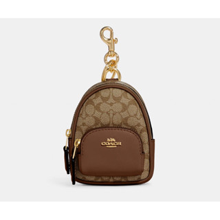 พวงกุญแจ Mini Court Backpack Bag Charm In Signature Canvas