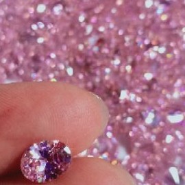 แพค 25 เม็ด,OV 6x8 Pink CZ Diamond ,เพชรรัสเซียชมพู รูปไข่ขนาด 6*8 มิล