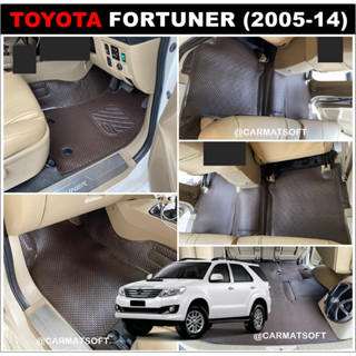 พรมรถยนต์ TOYOTA FORTUNER 2005-14 ยางปูพื้นรถยนต์ โตโยต้า ฟอร์จูนเนอร์ พรมกระดุมเล็ก เข้ารูป เต็มคัน