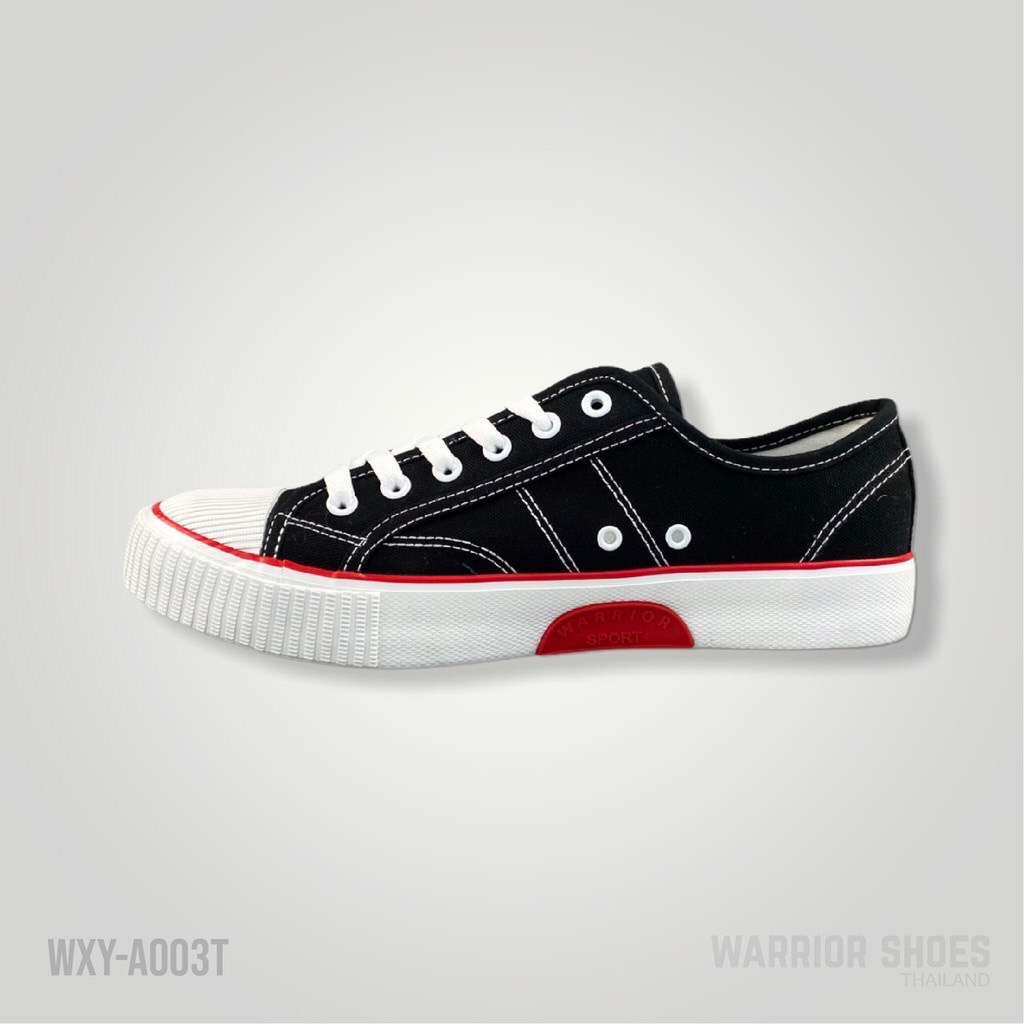 พร้อมส่ง🔥Warrior shoes รองเท้าผ้าใบ รุ่น WXY-A003T Black/ White
