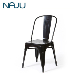 Naju เก้าอี้เหล็ก รับน้ำหนักได้ 150กก. เก้าอี้คาเฟ่ สำหรับทานข้าว คาเฟ่ บาร์ เก้าอี้ วางซ้อนได้ ขนาด 44x44x85ซม. เก้าอี้