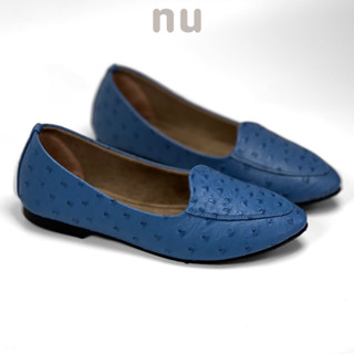 nubangkok Loafer Ostrich รองเท้าส้นเตี้ย รองเท้าที่นุ่มและใส่สบาย