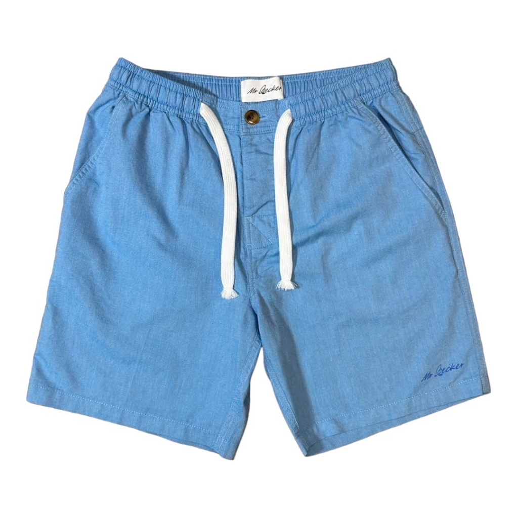 [Mr.Becker] กางเกงขาสั้นพื้นเรียบฟ้า แดง ดำ ขาว Plain color shorts​. Cotton100%