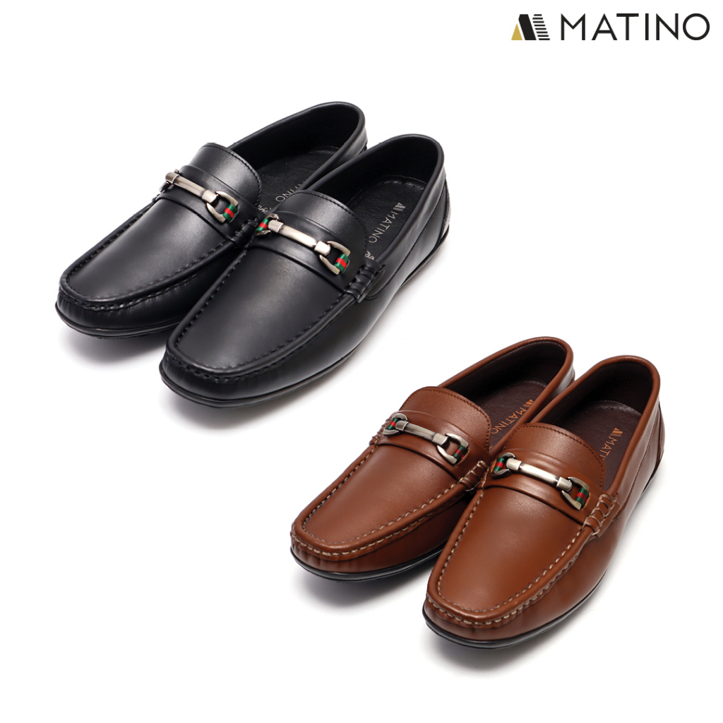 MATINO SHOES รองเท้าชายหนังแท้ รุ่น MC/S 2205 BLACK/TAN