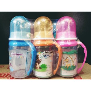 🍼แอทตูน (Attoon) ขวดนม + แขนจับ 4 Oz แพ็ค 6