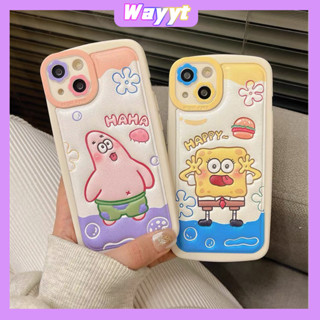 💖จัดส่ง24ชม💖iPhone 14 13 12 11 Pro Max เคส for เคสไอโฟน11 บางเบาพกพาง่าย แฟชั่น น่ารัก การ์ตูน สพันจ์บ็อบ กันกระแทก Case