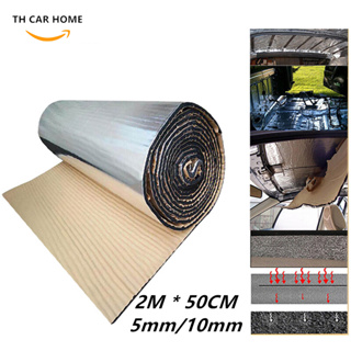 200ซม x 50 ซม รถ Sound Deadening แผ่นกันความร้อนฉนวนกันความร้อนรถลดเสียงรบกวนแผ่นโฟมฉนวนกันเสียงผ้าฝ้ายกันน้ำและกันไฟรถ