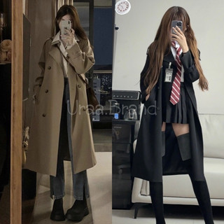 2 สี / XS-XL (พร้อมส่ง) เสื้อโค้ท เทรนช์โค้ท โค้ท รุ่น โค้ทยาว พร้อมเข็มขัด Miniminy Trench Coat