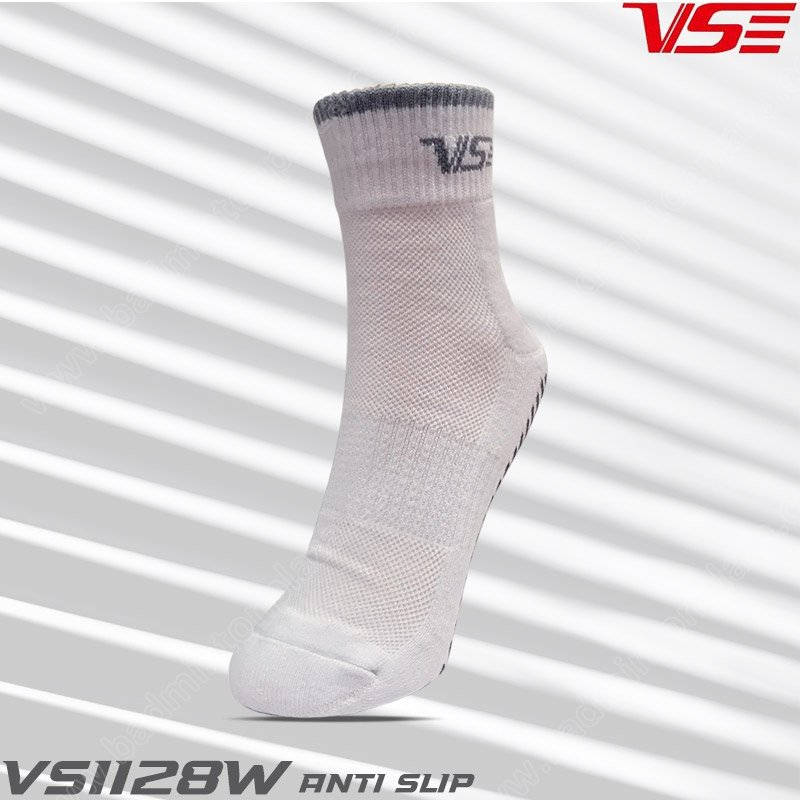 【 ของแท้ 💯% 】ถุงเท้ากีฬากันลื่น VS 1128 สีขาว เนื้อแน่น (VS1128W)