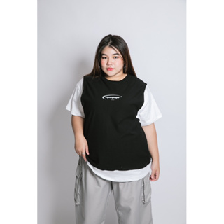 เสื้อยืด oversize สไตล์เกาหลี เสื้อยืดคนอ้วนแขนสั้นไซส์ใหญ่ แนวสตรีท #plussize ใส่ได้ทั้งชายและหญิง