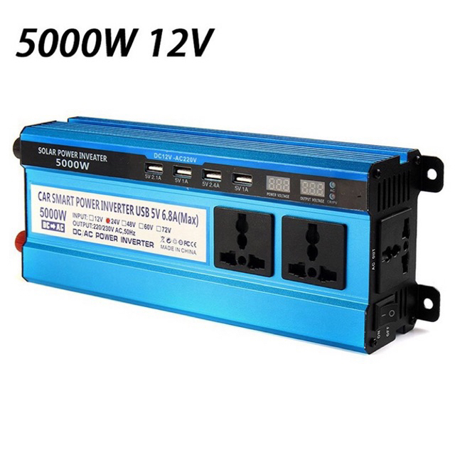 inverter 5000w 12v 24v ตัวแปลงไฟเป็น 220v