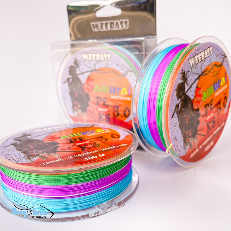 สาย PE Weebass SAMURAI X8 100m ราดาส่ง