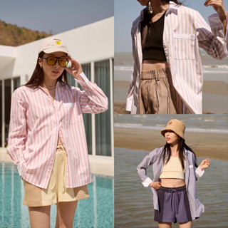 XOTHELABEL - STRIPE SHIRT เสื้อเชิ้ตลายทางสีสันสดใส น่ารัก
