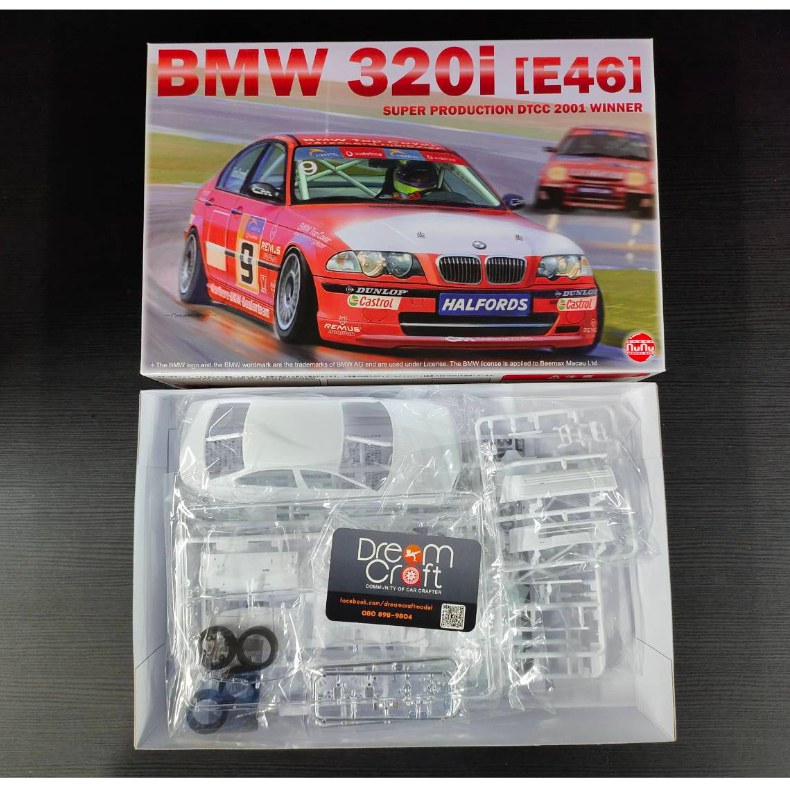 NUNU 1/24 BMW 320i E46 SUPER PRODUCTION 2001 DTCC WINNER (โมเดลรถยนต์ Model DreamCraft)