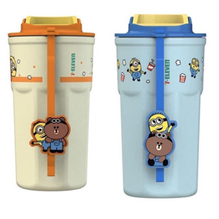 ✨💖 พร้อมส่ง BROWN&amp;MINIONSกระบอกน้ำ พลาสติก PP แบบหนาขนาด 16oz.