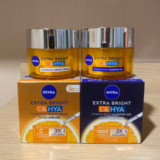 Nivea Extra Bright C&amp;E Day Serum Cream / Night Sleeping Gel 50 มล