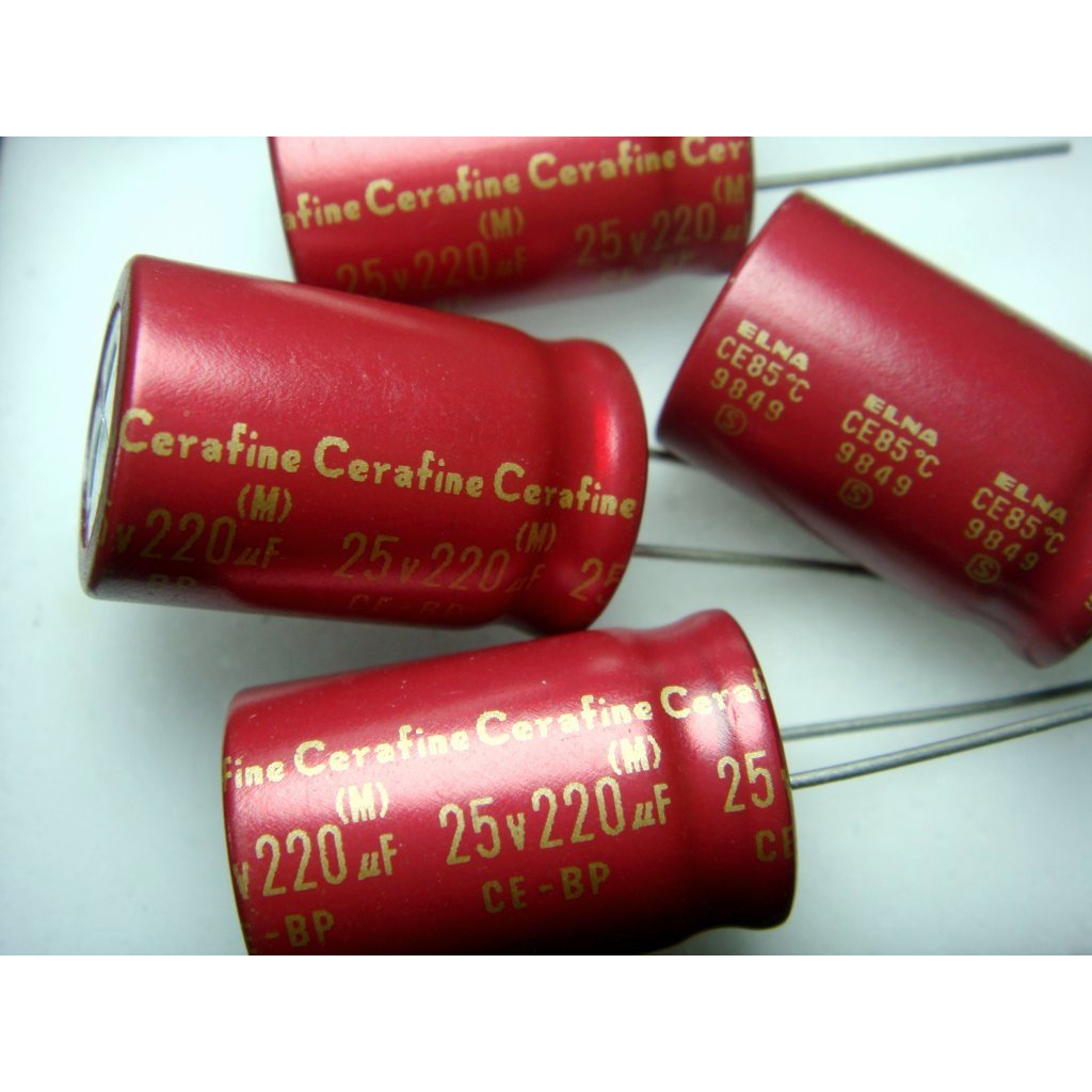 Elna Cerafine (BP) 220uF/25V Capacitor Audio Grade (ราคาต่อ 1 ชิ้น)