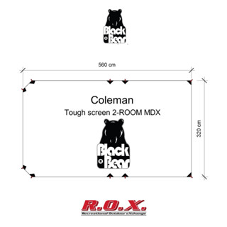 GROUND SHEET FOR COLEMAN TOUGH SCREEN 2 ROOM HOUSE MDX กราวชีท ตรงรุ่น ขนาดเต็มเต็นท์