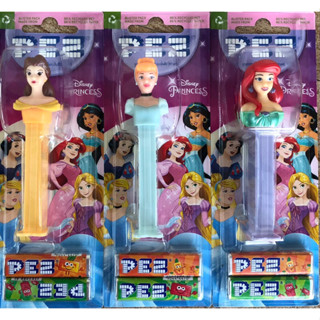 PEZ (เพซ) ลูกอมรสผลไม้ พร้อมแท่งการ์ตูนหัวโต ลาย Disney Princess 2023