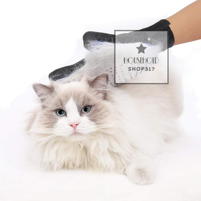 ถุงมือแปรงขนสัตว์เลี้ยง 🎮 สำหรับน้องแมวและน้อมหมา 🌿 hh99