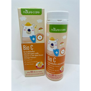 Nature Care Bio C ไบโอซี วิตามินซีเคี้ยวรสส้ม สำหรับเด็ก 1ขวด/60เม็ด