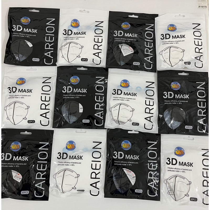 (คละซอง) แมสก์3D ไม่มีลวด รุ่นหน้าเรียว 1 แพ็ก 10ชิ้น