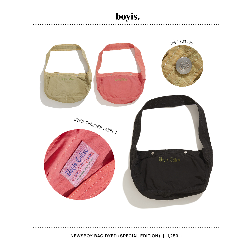Boyis - กระเป๋า Newsboy Bag (Dyed)
