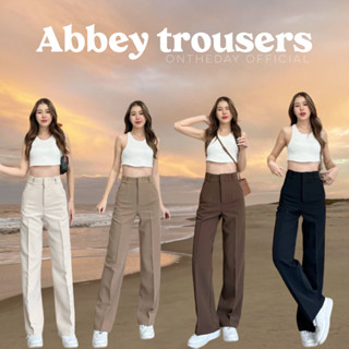 ONTHEDAY: Abbey trousers กางเกงผ้าไอวี่กระบอกกลางขายาว ทรงสวยมาก