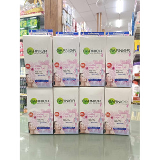 (กล่อง 6 ซอง) GARNIER ครีมซอง การ์นิเย่ ฝาหมุน 7 มล. ซากุระ ไวท์