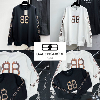 BALENCIAGA LONG SLEEVE SHIRT UNISEX 🖤🤍 HIEND 1:1 COTTON 💯 PRINT SCREEN LASER 🎞️ ส่งจากไทย🇹🇭