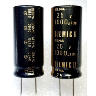 Elna Silmic II 1000uf 25v Capacitor ตัวเก็บประจุ คาปาซิเตอร์