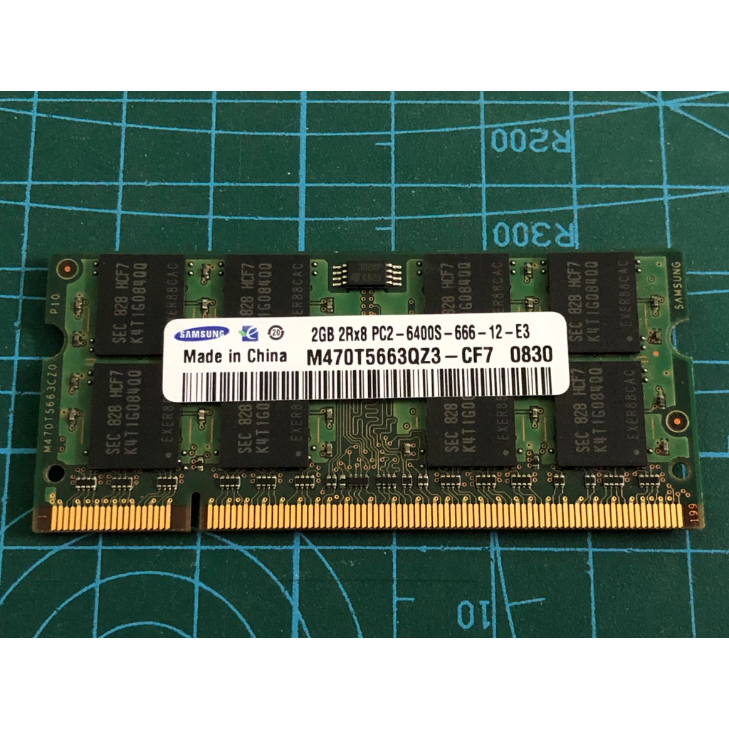 แรมโน๊ตบุ๊ค samsung RAM notebook 2gb DDR2 2rx8 pc2-6400s-666-12-e3